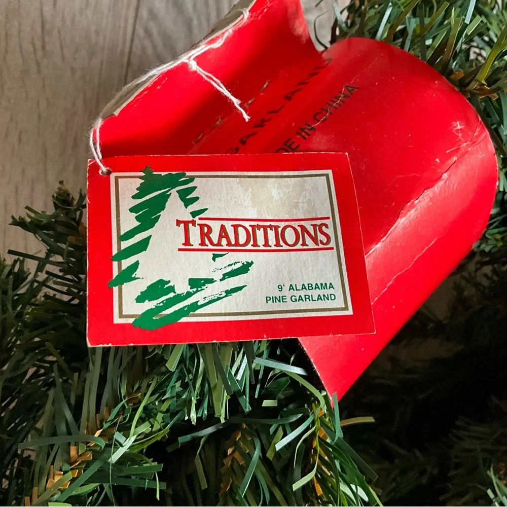 Traditions Garland 9ft Alabama Pine NWT Christmas Holiday Decor